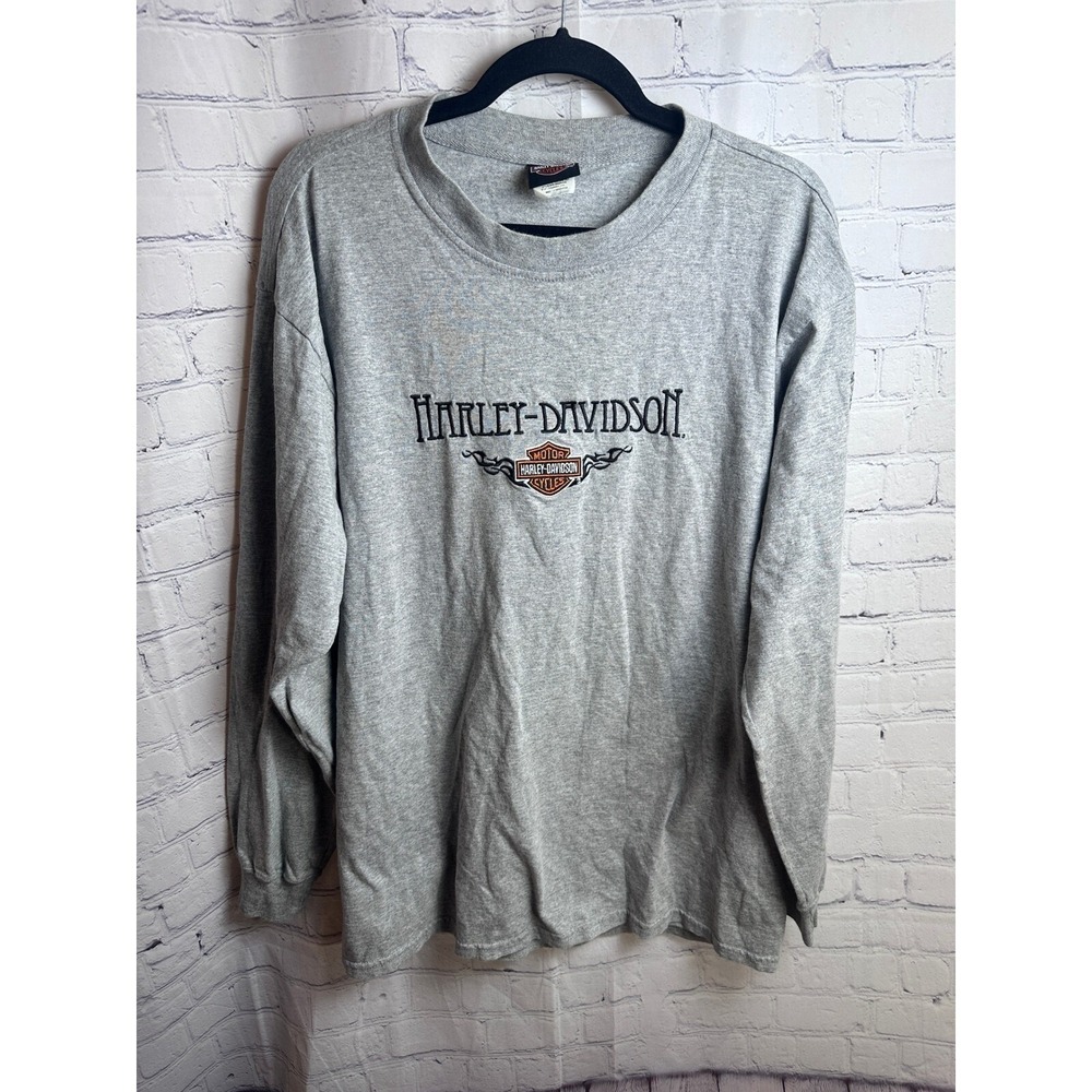 Harley-Davidson Long Sleeve T-Shirt Motorcycle Graphic Tee Biker